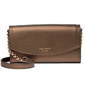 KATE SPADE NEW YORK EVA LEATHER CHAIN WALLET NWT